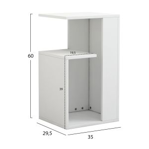 Side table Dawn melamine white Hm8880,11