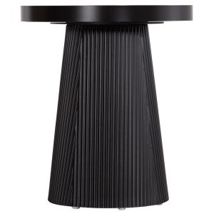 Side table Denton Hm18023.01 MDF top in natural wood color-black base Φ45x51.5hcm.