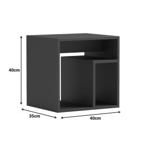 DOUBLE SIDE TABLE ANTHRACITE 40X35X40CM
