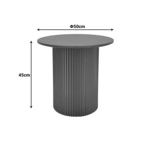 Dovel side table made of Mdf in Sonoma Black color D50x45 cm