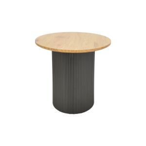 Dovel side table made of Mdf in Sonoma Black color D50x45 cm