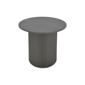 Dovel side table made of Mdf in black color, diameter 50x45 cm