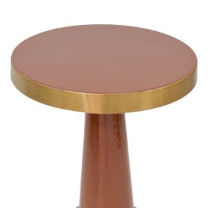 Side table Easyful metal rose-gold D40x65cm