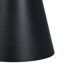 Side table Fabrin black marble sintered stone-black metal D50x46cm