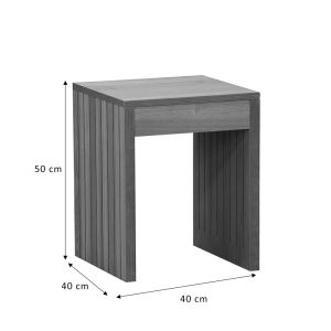 Side table Focused Mdf natural 40x40x50cm