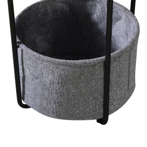 Fredami side table in black marble look D40x50cm