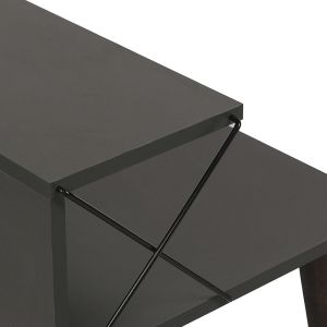 Gather side table anthracite/walnut 50x40x55cm