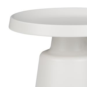 Side table Ginoze white metal D50x50cm