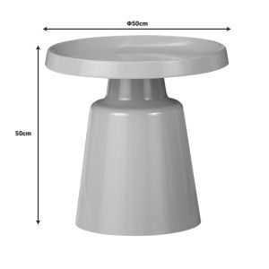 Side table Ginoze cappuccino metal 2 pcs