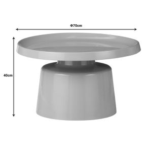 Side table Ginoze cappuccino metal 2 pcs