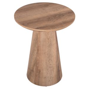 Side table Karan Hm18029 Mdf in natural wood color Φ45x56.5hcm