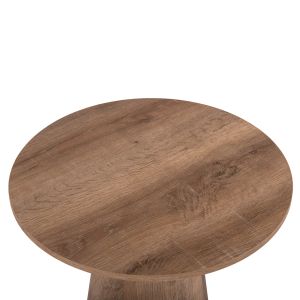 Side table Karan Hm18029 Mdf in natural wood color Φ45x56.5hcm