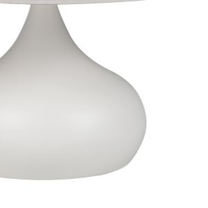 Side table Kirkene white marble sintered stone and white metal D70x40cm