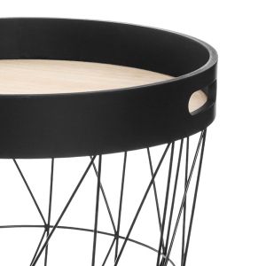Side table Kumi black-oak 35x37.7cm