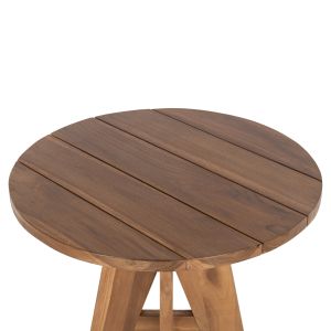 Помощна маса Leo масивно тиково дърво Hm9859,11 D60x75hcм