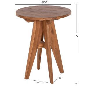 Помощна маса Leo масивно тиково дърво Hm9859,11 D60x75hcм