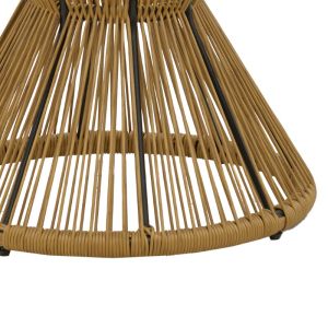 Side table Mabil natural rattan-glass D50x55cm