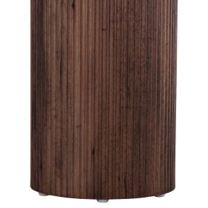 Side table Margon Hm18027 Mdf in dark brown wood color Φ45x50.5hcm.