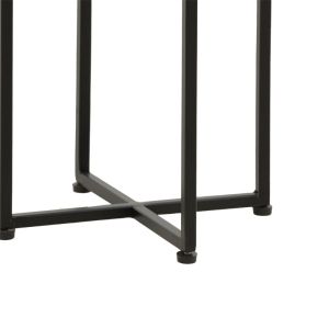 Side table Miles Industrial acacia solid wood with metal frame 29x29x54cm