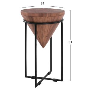 Side table Miles Industriala acacia solid wood 31x53cm Hm8217,11