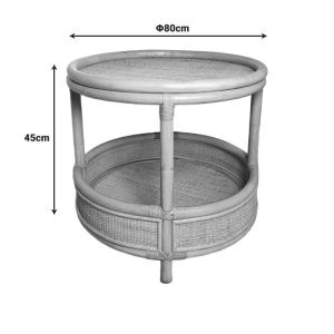 Moody rattan side table in natural color D55x51cm