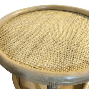 Moody rattan side table in natural color D55x51cm