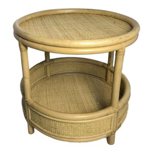 Moody rattan side table in natural color D55x51cm