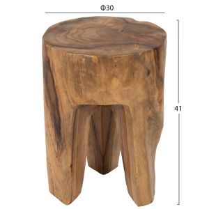 Side table Naturally made of solid teak wood Naturally D30x40cm Hm9349
