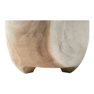 Notive side table, made of Suar wood, in natural color, size 58x33 cm