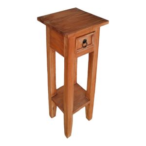 Side table Orkney natural color mahogany wood 25x25x67cm