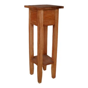 Side table Orkney natural color mahogany wood 25x25x67cm