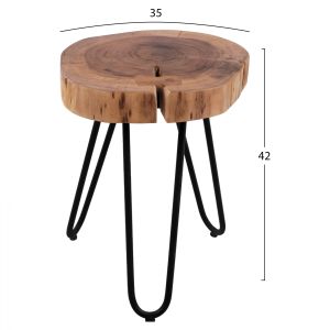 Side table Oslo Hm8209,11 acacia solid wood 35x35x42