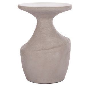 Side table Rebon Santorini Hm18156.03l fiber cement in gray Color--φ40x56.5hcm