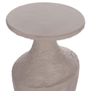 Side table Rebon Santorini Hm18156.03l fiber cement in gray Color--φ40x56.5hcm