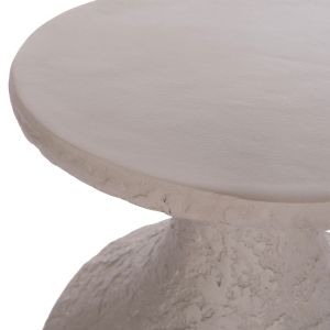 Side table Rebon Santorini Hm18156.03l fiber cement in gray Color--φ40x56.5hcm