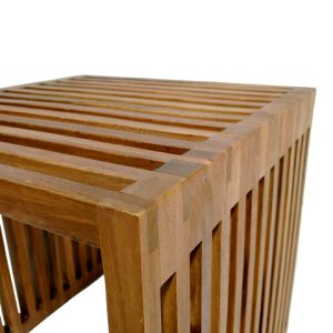 Side table Saimon teak in natural shade 40x40x40cm