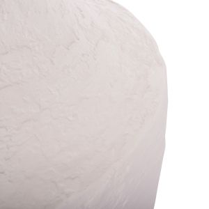 Side table Santorin Rebon Hm18156.02l fiber cement in white Color--φ40x56.5hcm