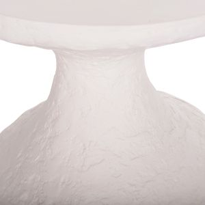 Side table Santorin Rebon Hm18156.02l fiber cement in white Color--φ40x56.5hcm