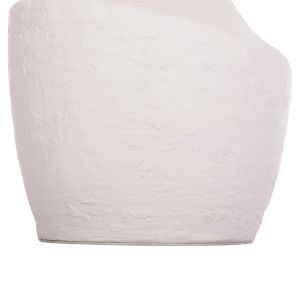 Side table Santorin Rebon Hm18156.02l fiber cement in white Color--φ40x56.5hcm
