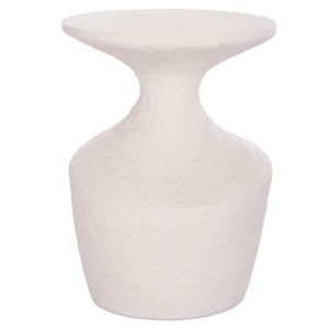 Side table Santorin Rebon Hm18156.02s fiber cement in white Color--φ27.5x50hcm