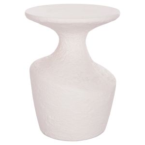 Side table Santorin Rebon Hm18156.02s fiber cement in white Color--φ27.5x50hcm