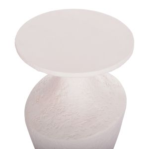 Side table Santorin Rebon Hm18156.02s fiber cement in white Color--φ27.5x50hcm