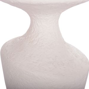 Side table Santorin Rebon Hm18156.02s fiber cement in white Color--φ27.5x50hcm