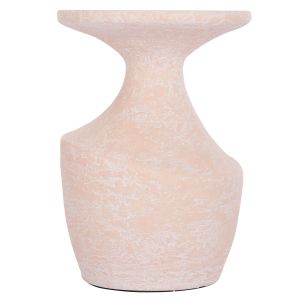 Side table Santorin Rebon Hm18156.04l fiber cement in peach color--φ40x56.5hcm