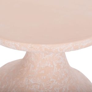 Side table Santorin Rebon Hm18156.04l fiber cement in peach color--φ40x56.5hcm