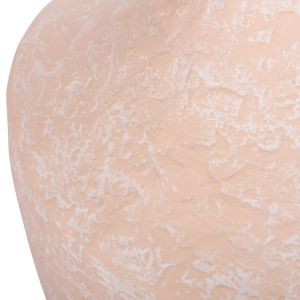 Side table Santorin Rebon Hm18156.04l fiber cement in peach color--φ40x56.5hcm