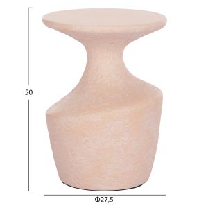 Side table Santorin Rebon Hm18156.04s fiber cement in peach color--φ27.5x50hcm