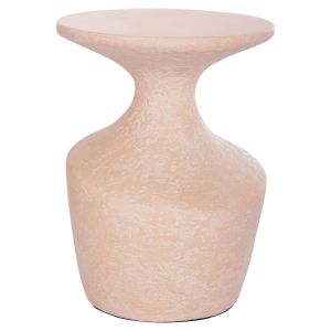 Side table Santorin Rebon Hm18156.04s fiber cement in peach color--φ27.5x50hcm