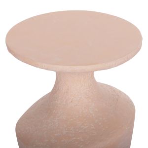Side table Santorin Rebon Hm18156.04s fiber cement in peach color--φ27.5x50hcm