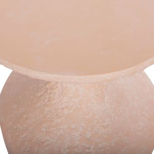 Side table Santorin Rebon Hm18156.04s fiber cement in peach color--φ27.5x50hcm